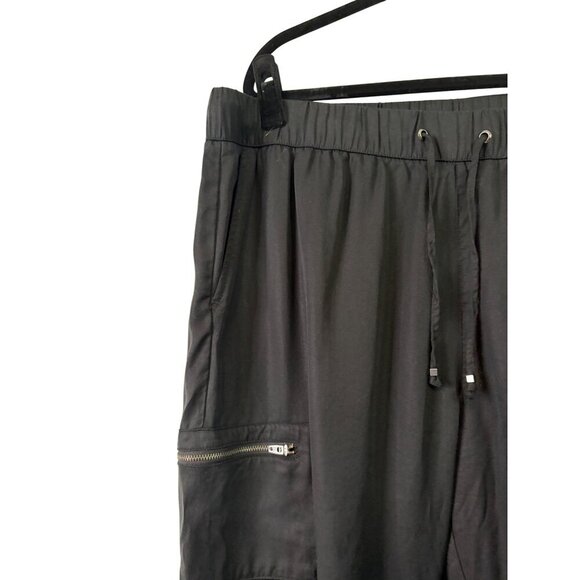 Banana Republic Women's Black Lyocell Jogger Pants Elastic Waist Pull On Size XL - Picture 2 of 11